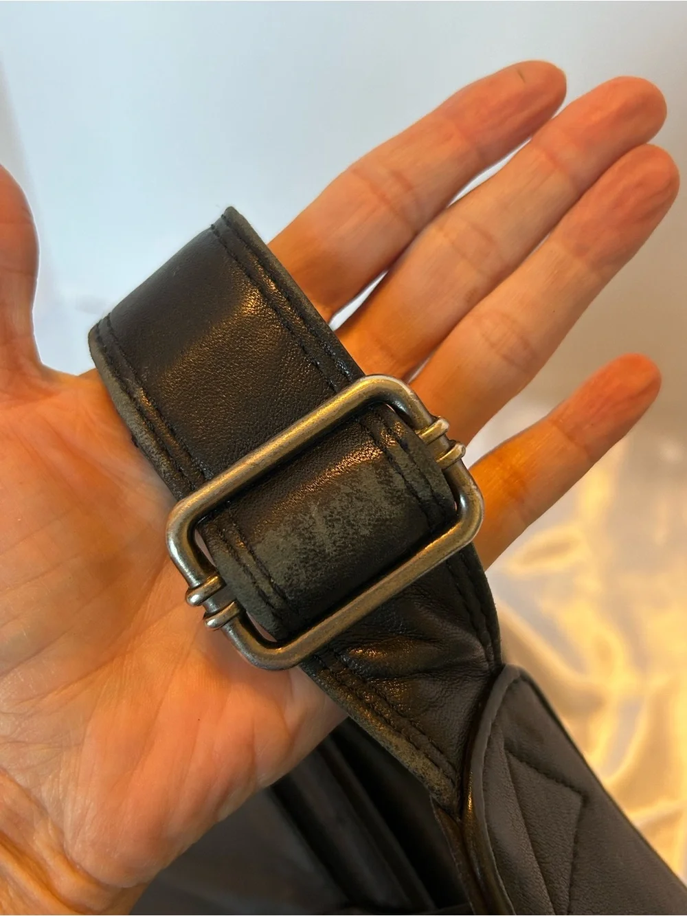 Vintage TUMI Black Leather Expandable Laptop Briefcase Organizer Luggage Tag